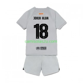 Camisolas de futebol FC Barcelona Jordi Alba 18 Criança Equipamento 3ª 2022/23 Manga Curta